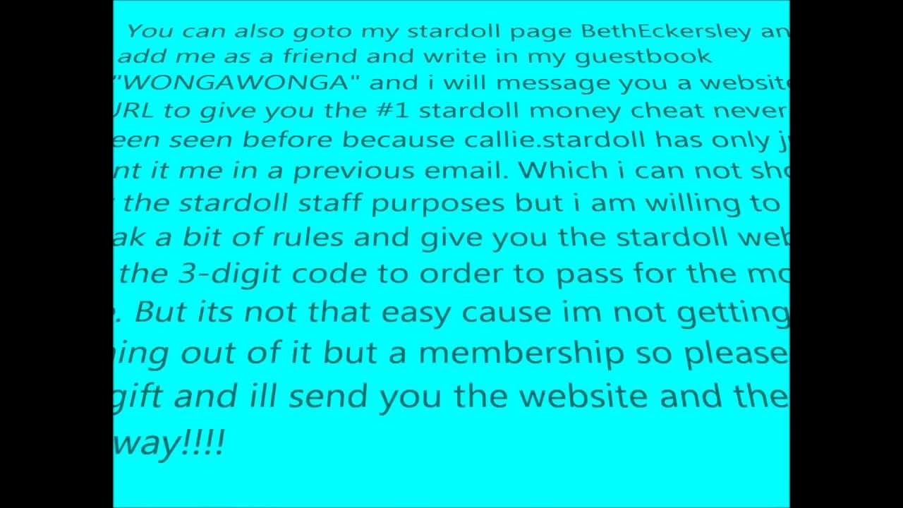 stardoll money hack
